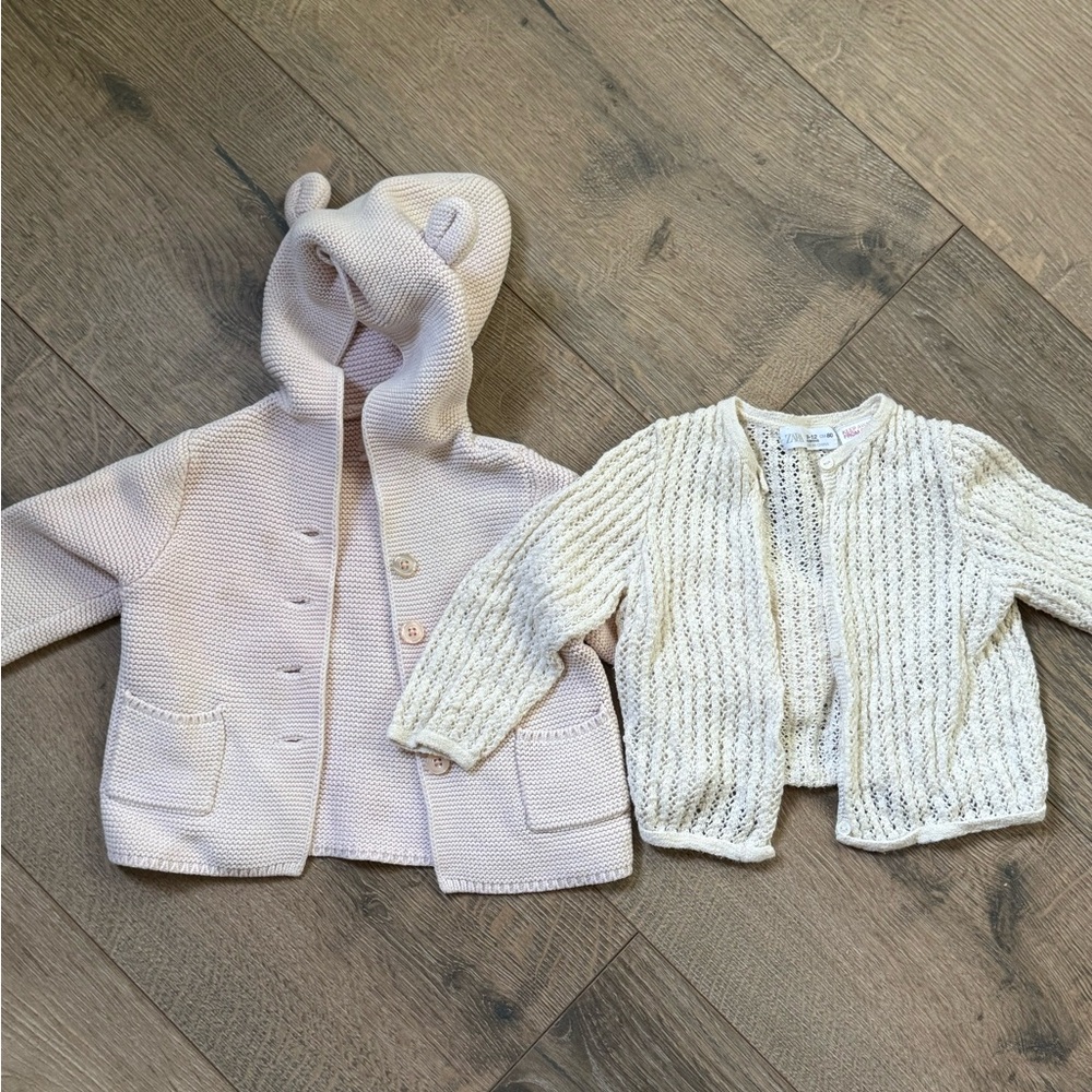 BabyGap and Zara Cardigans. 12 months